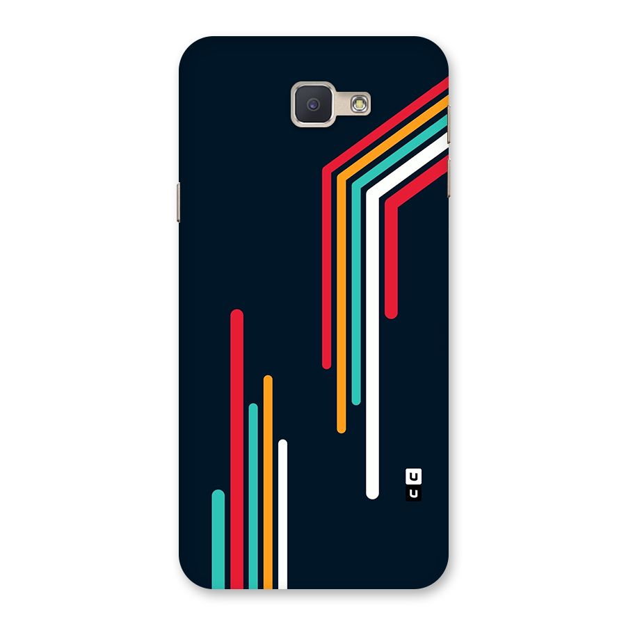 Retro Lines Minimal Stripes Back Case for Galaxy J5 Prime