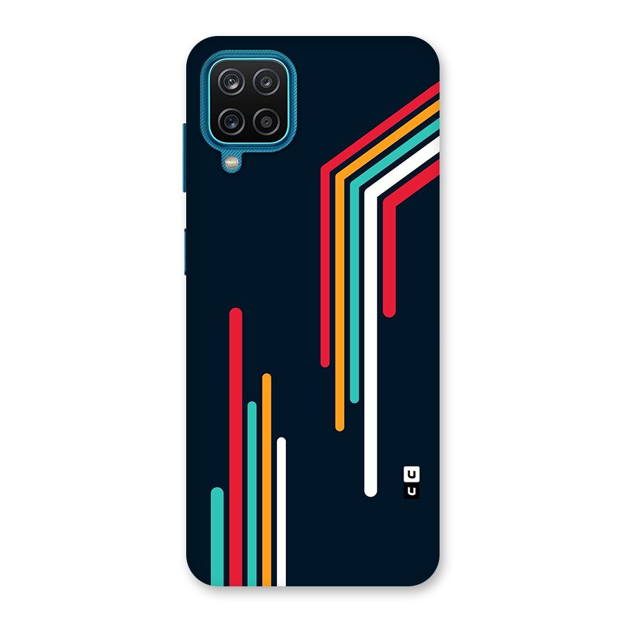 Retro Lines Minimal Stripes Back Case for Galaxy M12