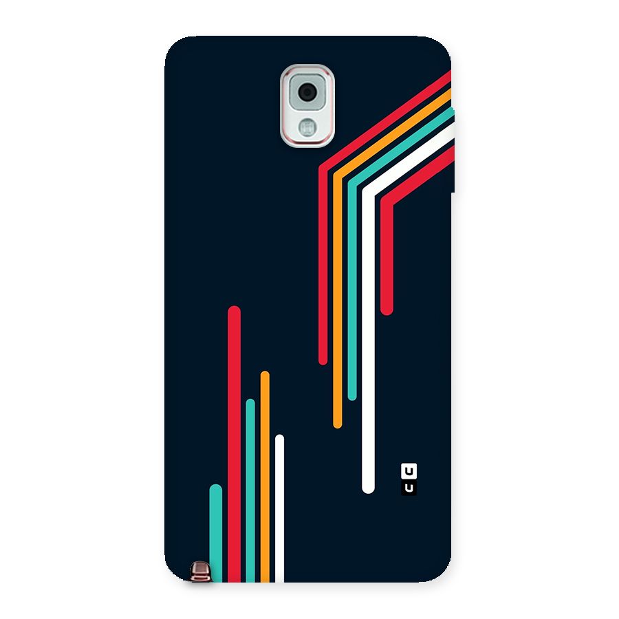 Retro Lines Minimal Stripes Back Case for Galaxy Note 3