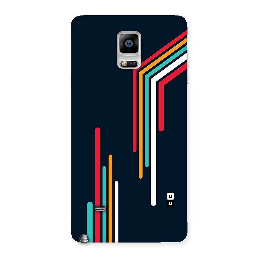 Retro Lines Minimal Stripes Back Case for Galaxy Note 4
