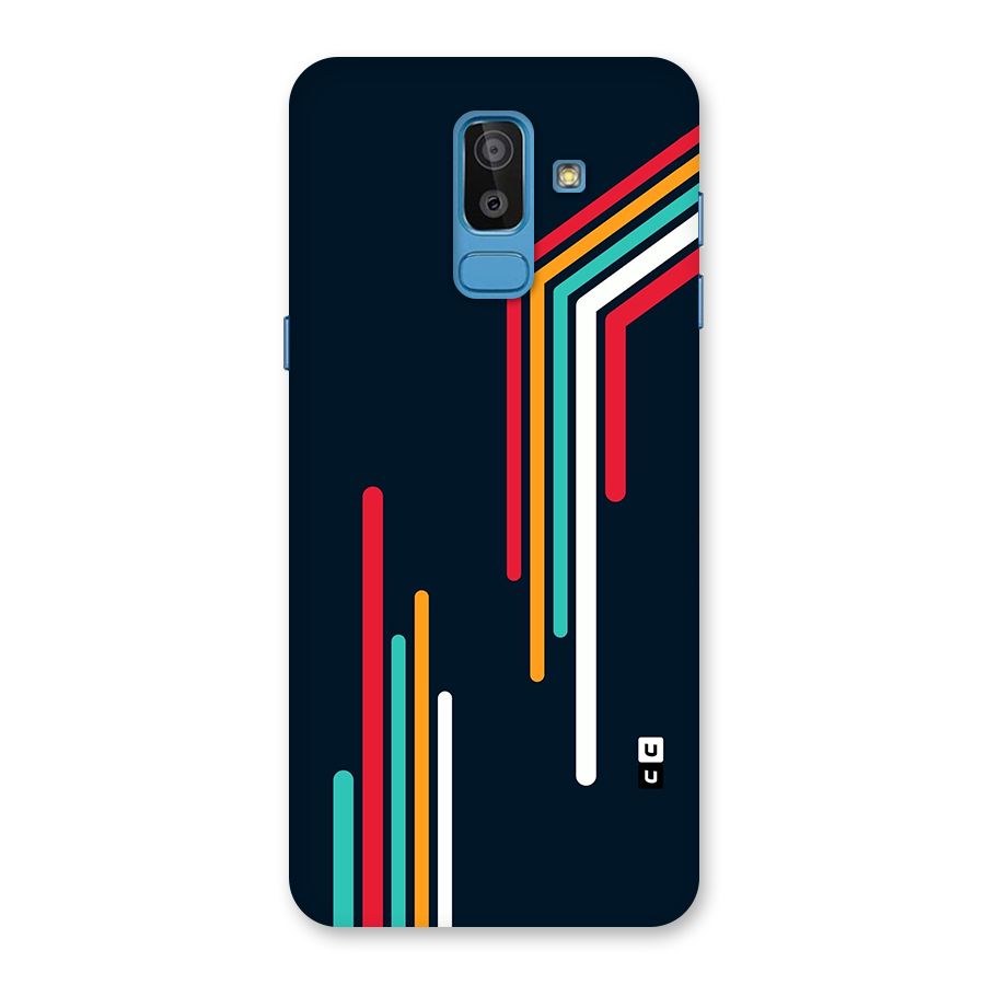 Retro Lines Minimal Stripes Back Case for Galaxy On8 (2018)