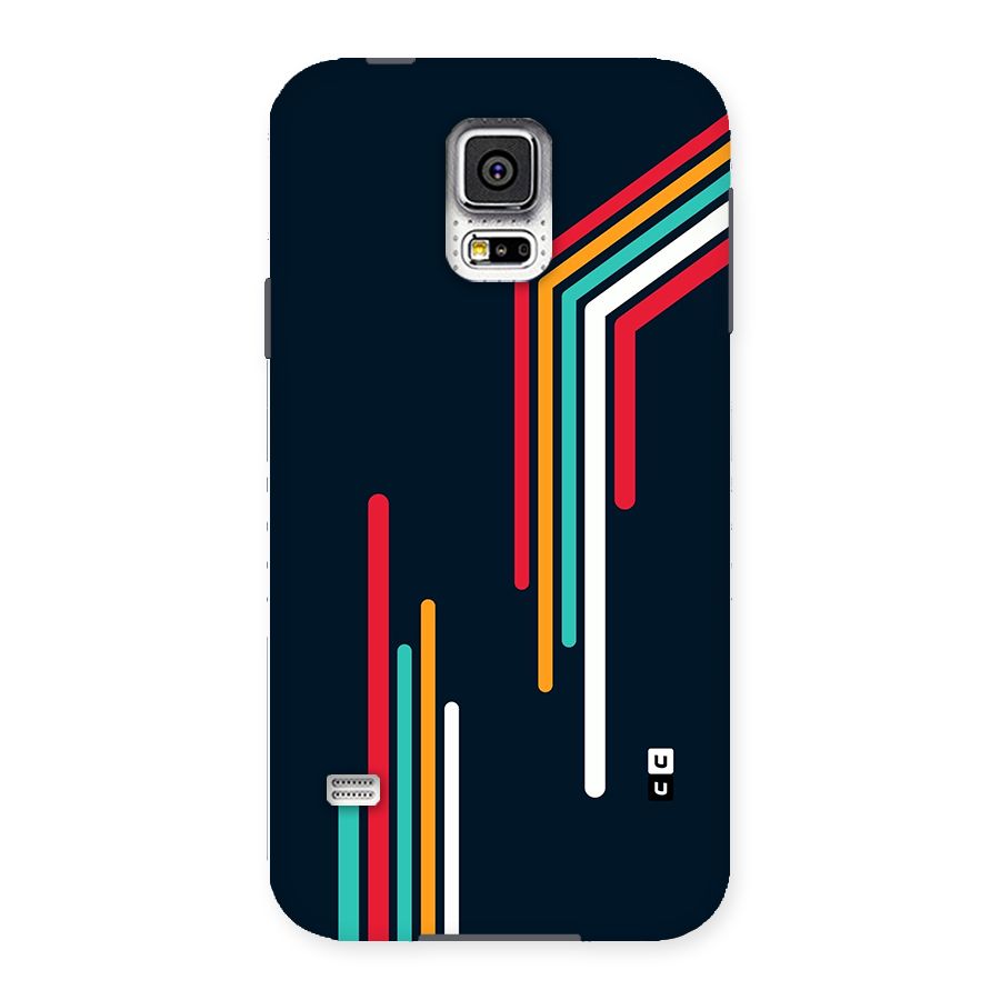 Retro Lines Minimal Stripes Back Case for Galaxy S5