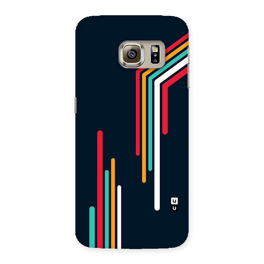 Retro Lines Minimal Stripes Back Case for Galaxy S6 edge