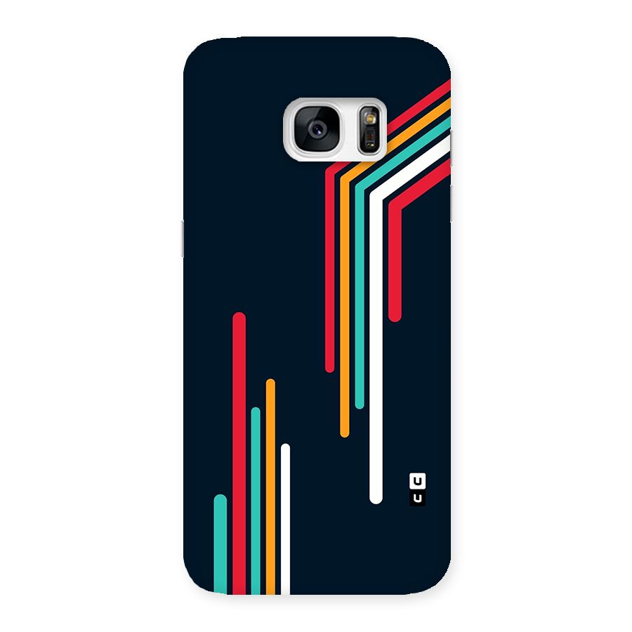Retro Lines Minimal Stripes Back Case for Galaxy S7 Edge