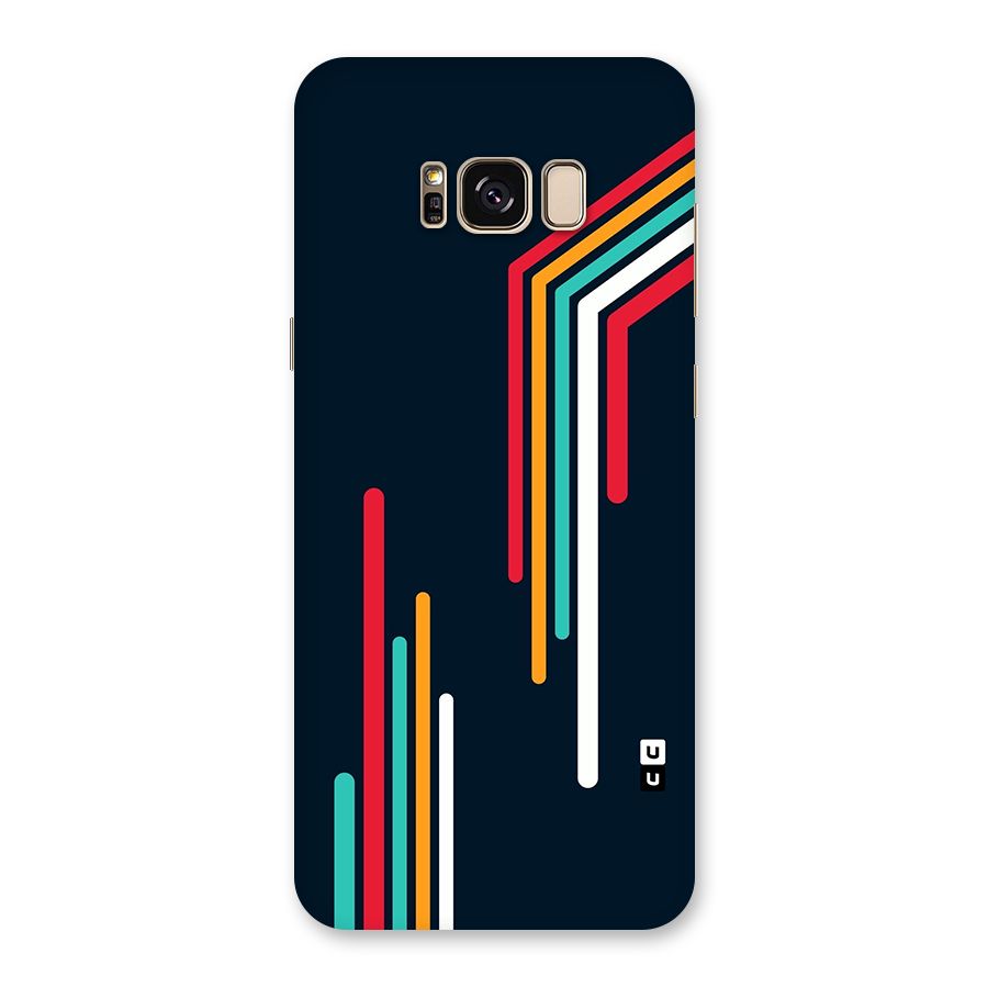 Retro Lines Minimal Stripes Back Case for Galaxy S8 Plus