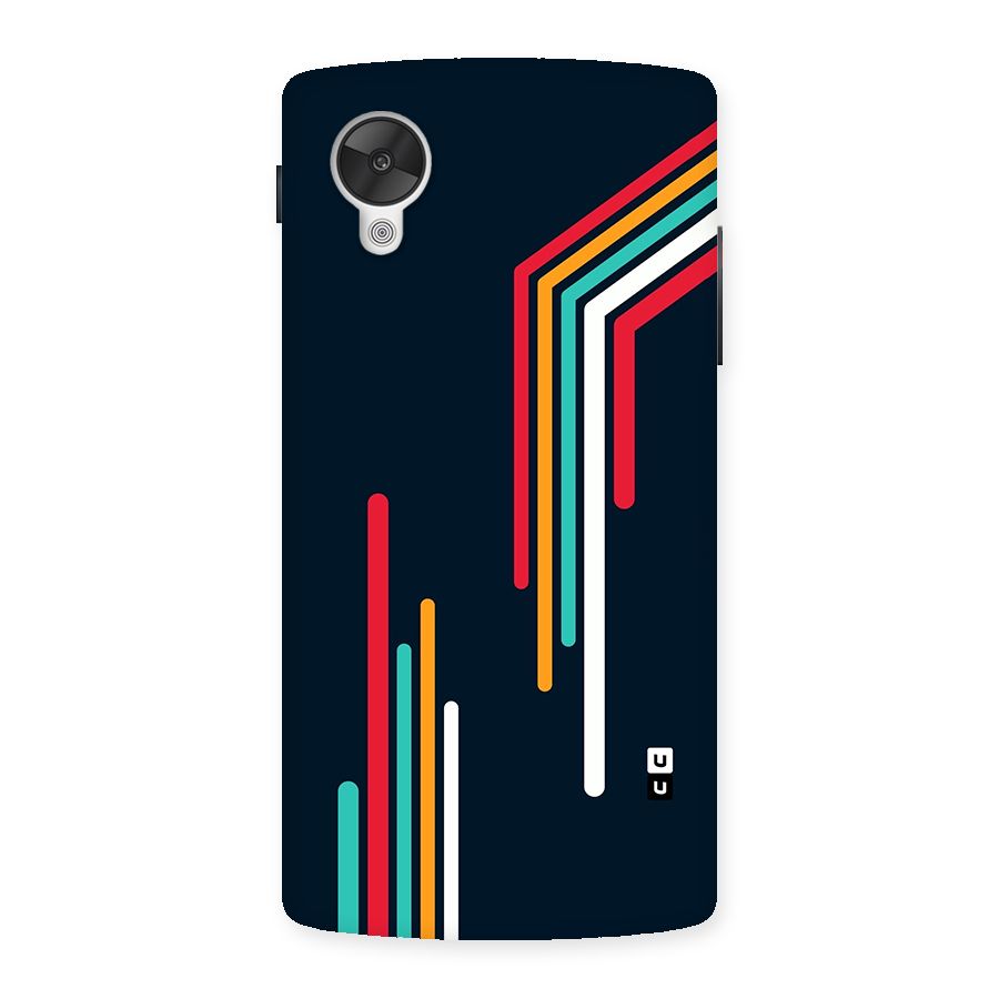 Retro Lines Minimal Stripes Back Case for Google Nexus 5