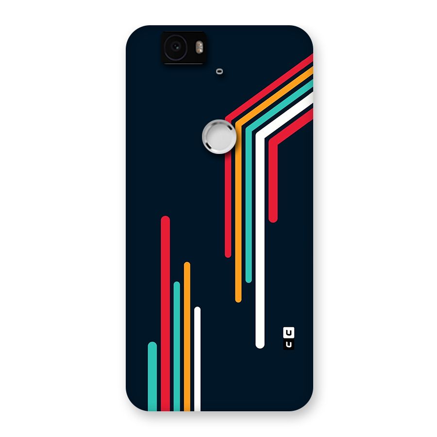 Retro Lines Minimal Stripes Back Case for Google Nexus 6P