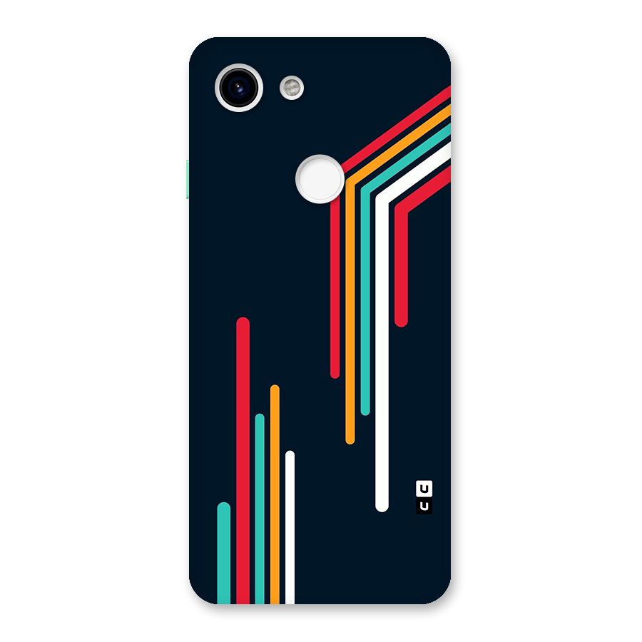 Retro Lines Minimal Stripes Back Case for Google Pixel 3