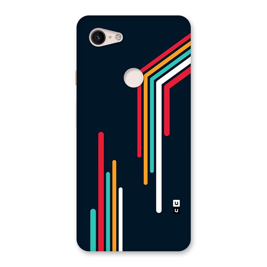 Retro Lines Minimal Stripes Back Case for Google Pixel 3 XL