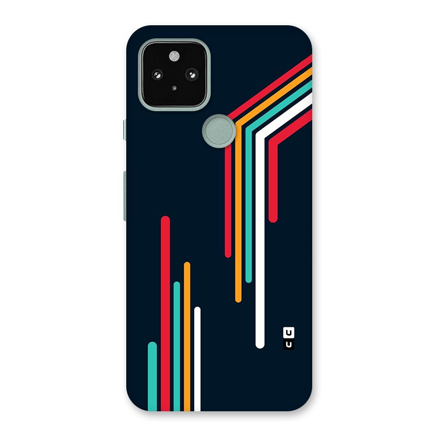 Retro Lines Minimal Stripes Back Case for Google Pixel 5