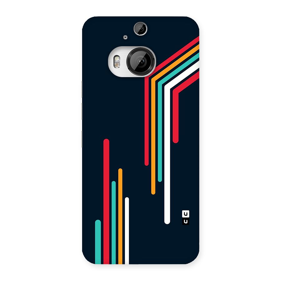 Retro Lines Minimal Stripes Back Case for HTC One M9 Plus