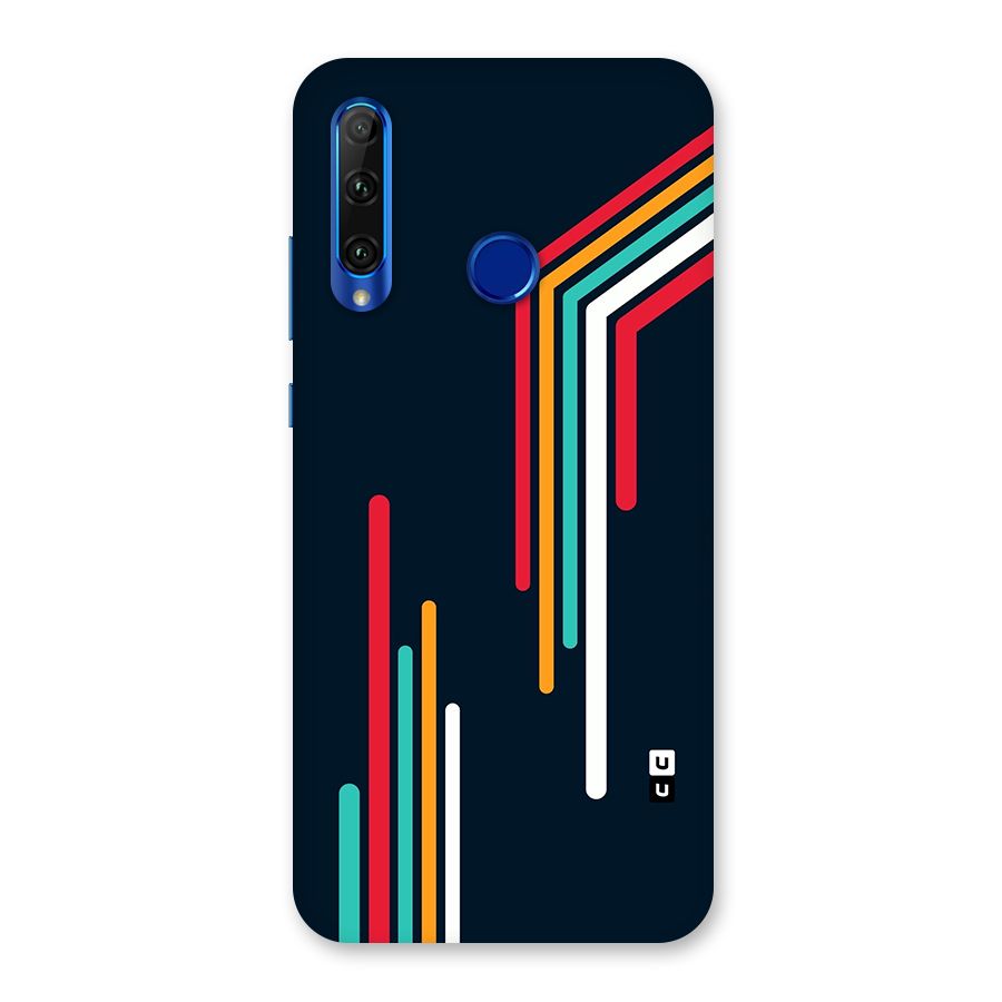 Retro Lines Minimal Stripes Back Case for Honor 20i