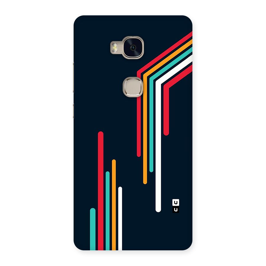 Retro Lines Minimal Stripes Back Case for Honor 5X