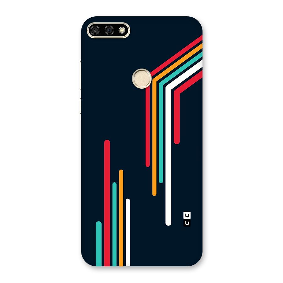 Retro Lines Minimal Stripes Back Case for Honor 7A
