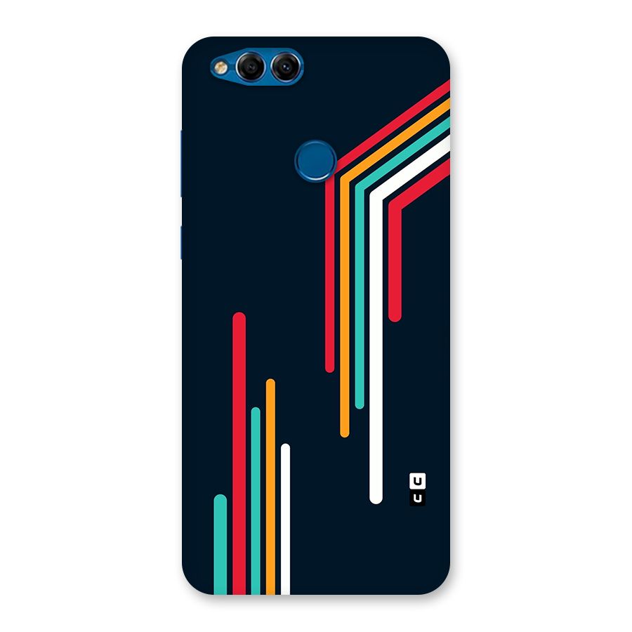 Retro Lines Minimal Stripes Back Case for Honor 7X