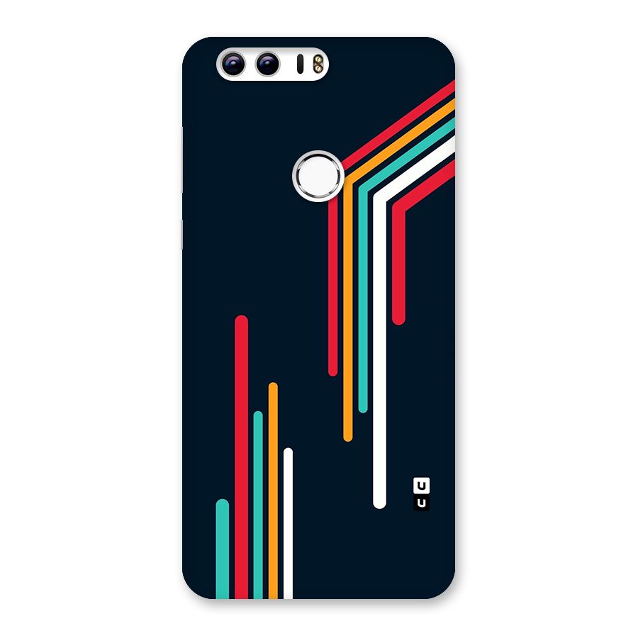 Retro Lines Minimal Stripes Back Case for Honor 8