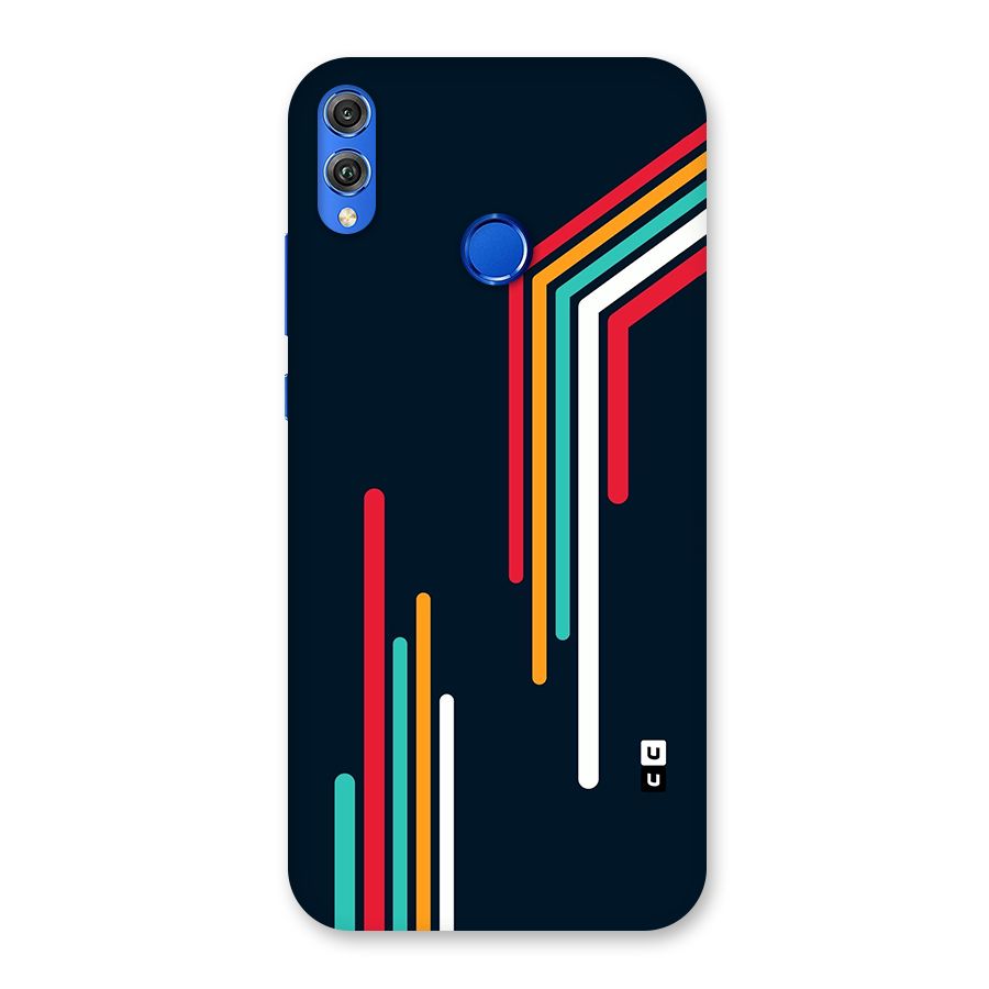 Retro Lines Minimal Stripes Back Case for Honor 8X