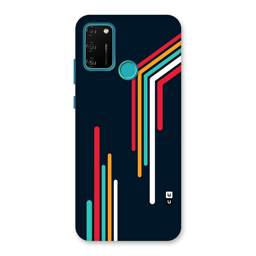 Retro Lines Minimal Stripes Back Case for Honor 9A