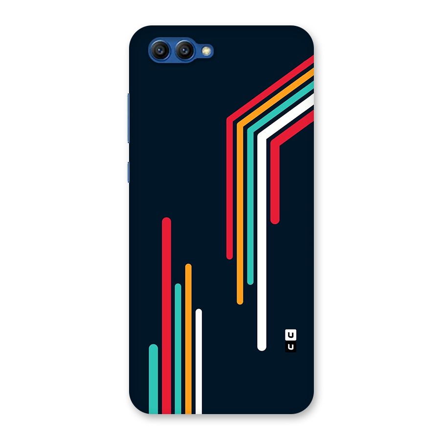 Retro Lines Minimal Stripes Back Case for Honor View 10