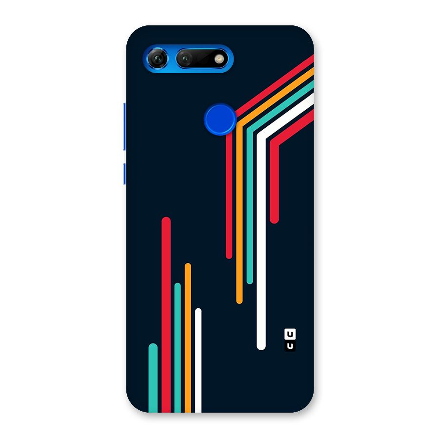 Retro Lines Minimal Stripes Back Case for Honor View 20