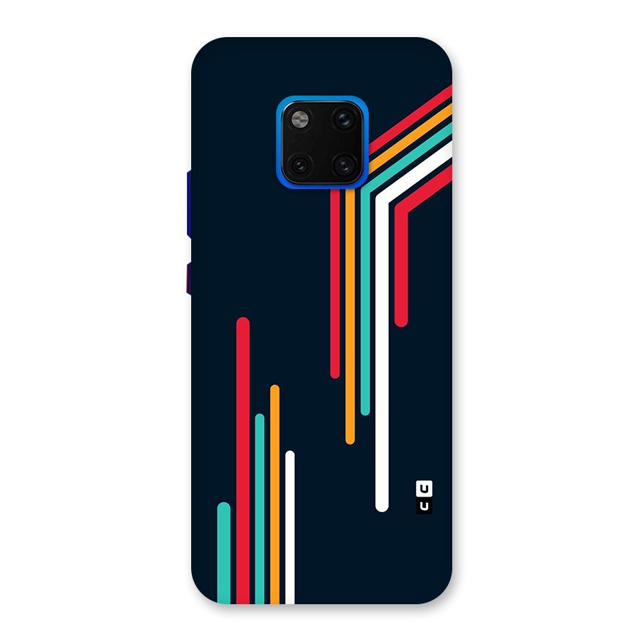 Retro Lines Minimal Stripes Back Case for Huawei Mate 20 Pro