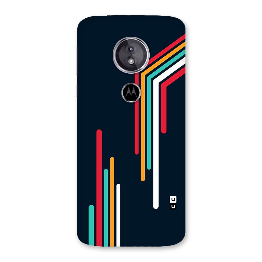 Retro Lines Minimal Stripes Back Case for Moto E5