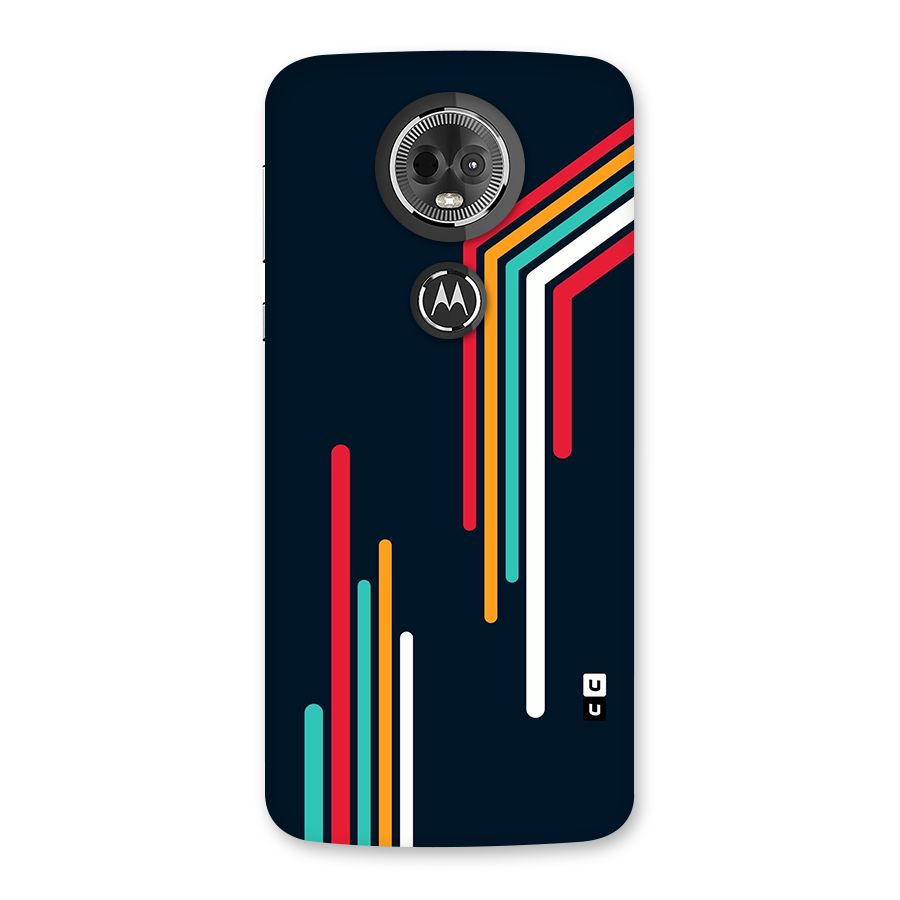 Retro Lines Minimal Stripes Back Case for Moto E5 Plus