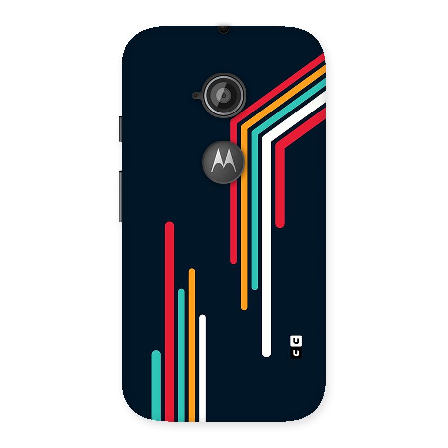 Retro Lines Minimal Stripes Back Case for Moto E 2nd Gen