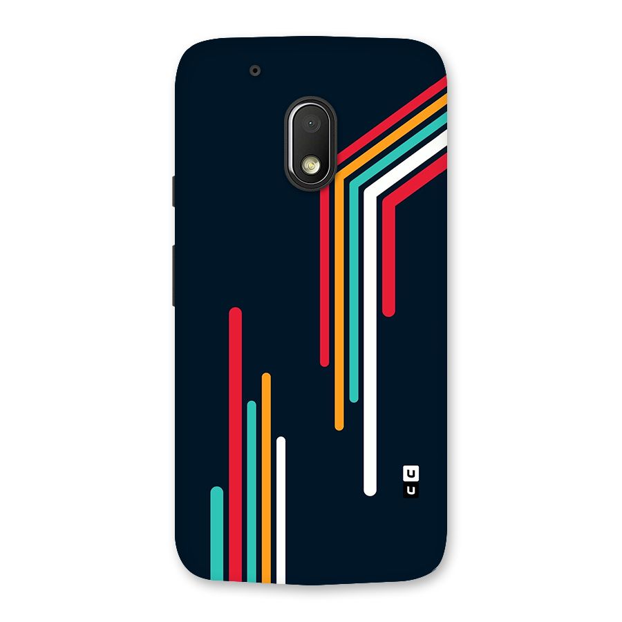 Retro Lines Minimal Stripes Back Case for Moto G4 Play
