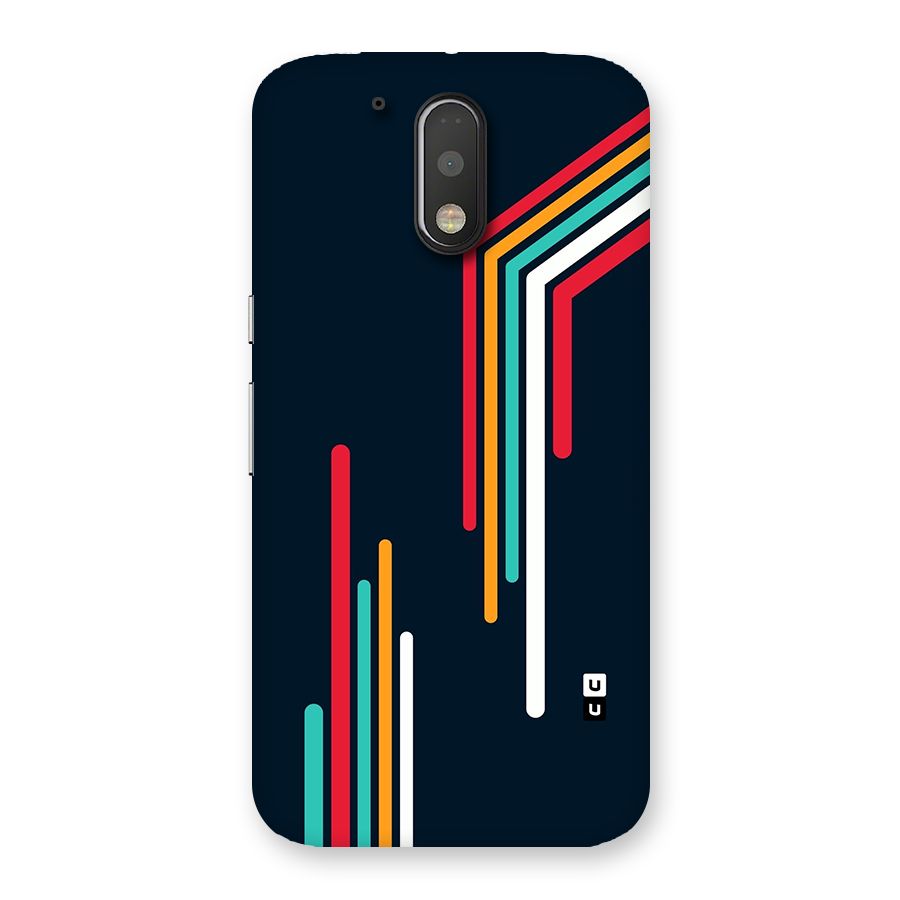 Retro Lines Minimal Stripes Back Case for Moto G4 Plus