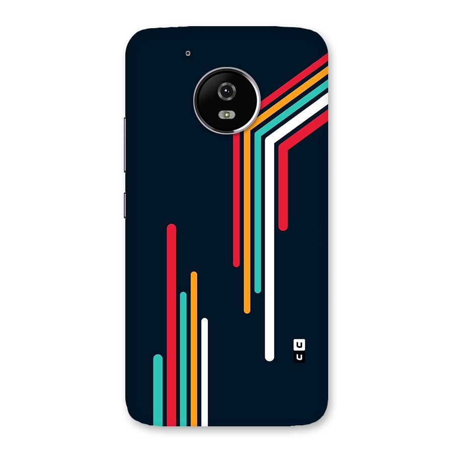 Retro Lines Minimal Stripes Back Case for Moto G5