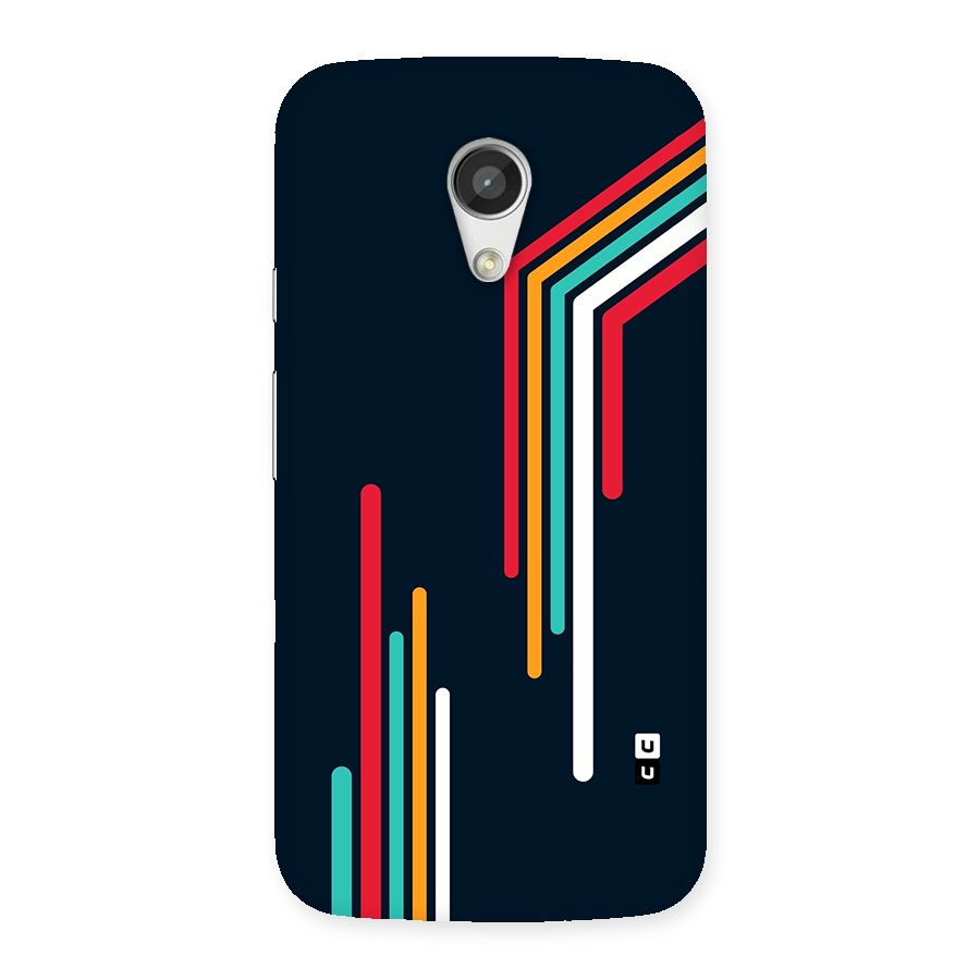Retro Lines Minimal Stripes Back Case for Moto G 2nd Gen