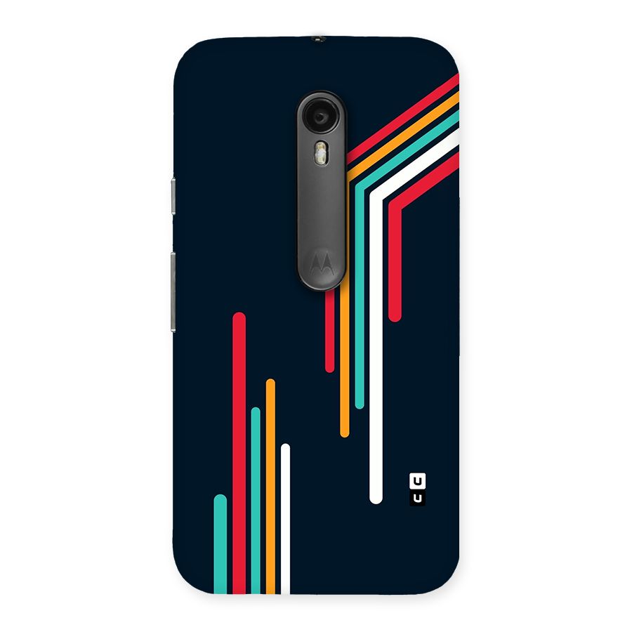 Retro Lines Minimal Stripes Back Case for Moto G Turbo