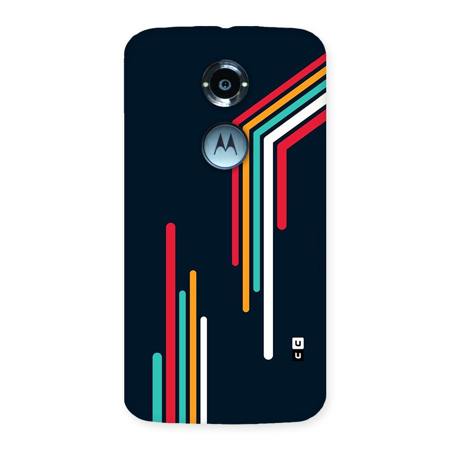 Retro Lines Minimal Stripes Back Case for Moto X2