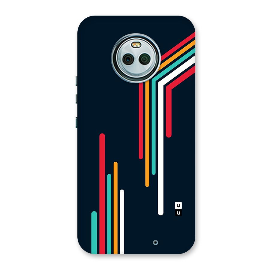 Retro Lines Minimal Stripes Back Case for Moto X4