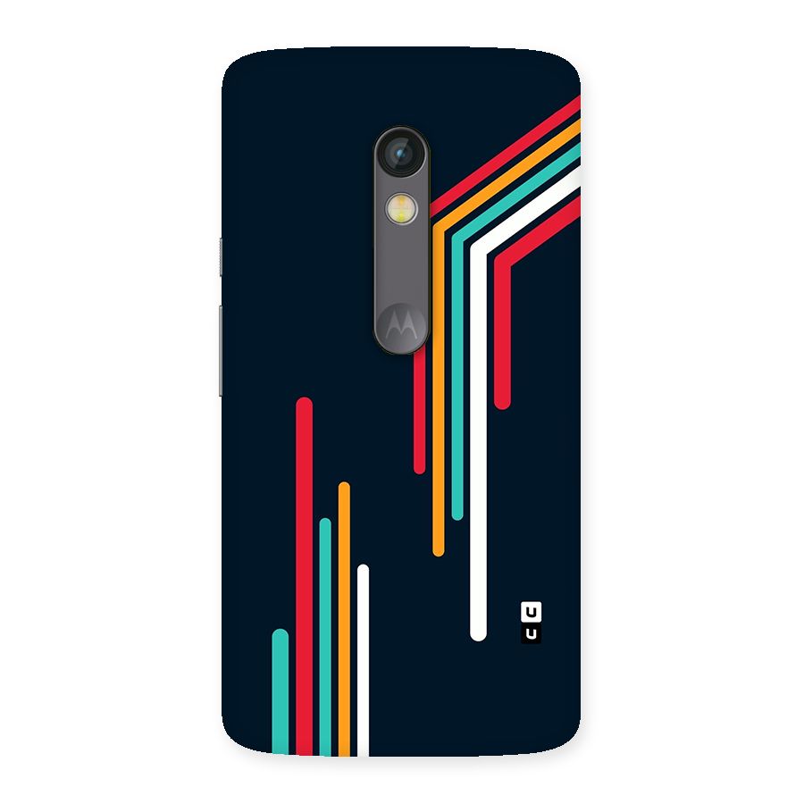 Retro Lines Minimal Stripes Back Case for Moto X Play