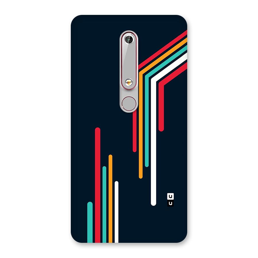 Retro Lines Minimal Stripes Back Case for Nokia 6.1
