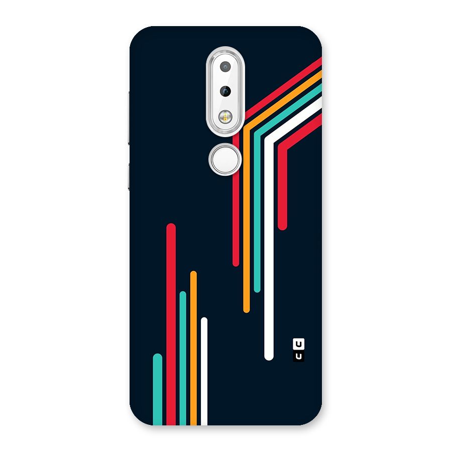 Retro Lines Minimal Stripes Back Case for Nokia 6.1 Plus