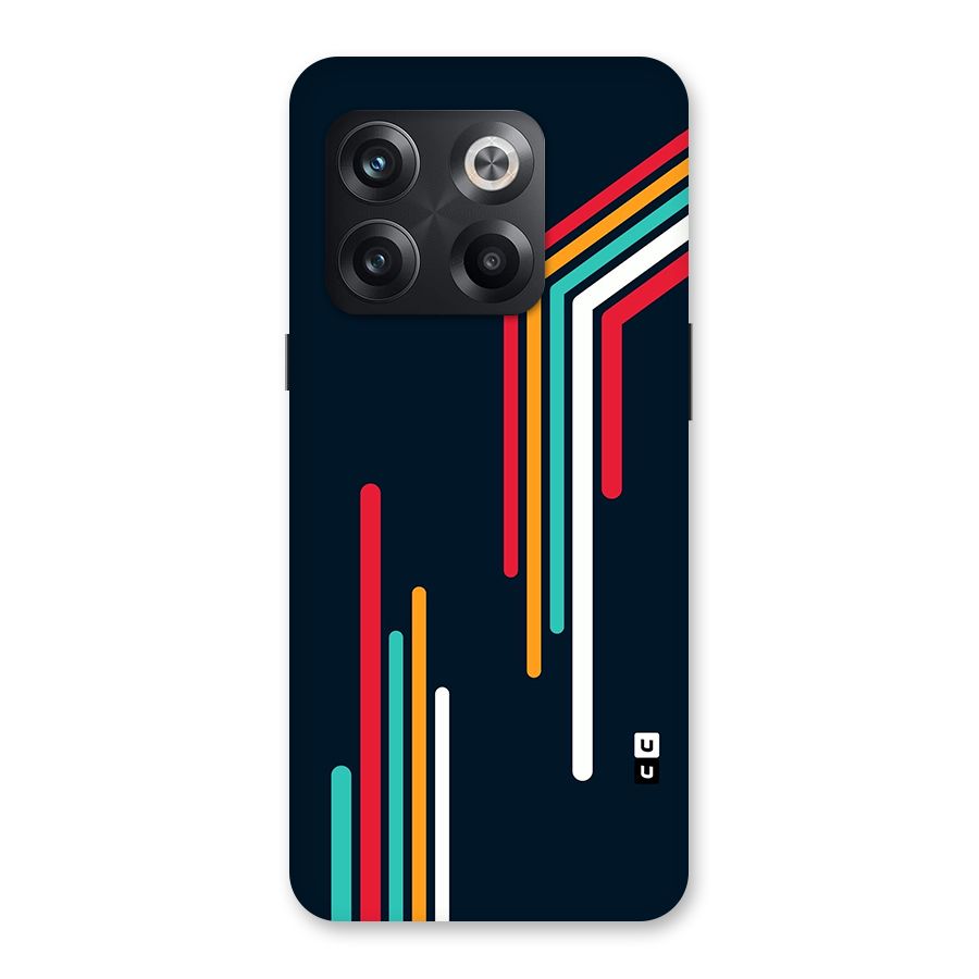 Retro Lines Minimal Stripes Back Case for OnePlus 10T
