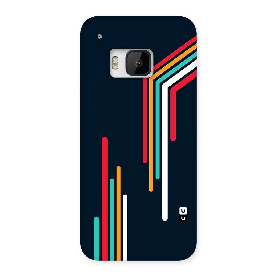 Retro Lines Minimal Stripes Back Case for One M9
