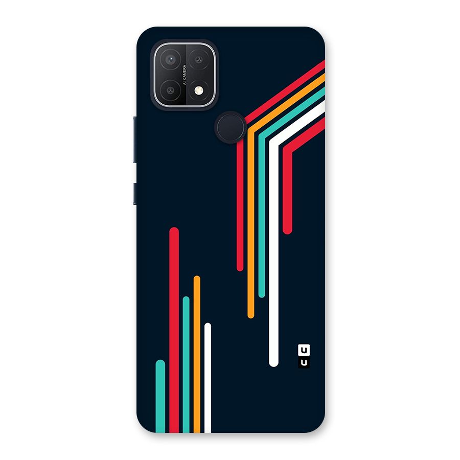 Retro Lines Minimal Stripes Back Case for Oppo A15s