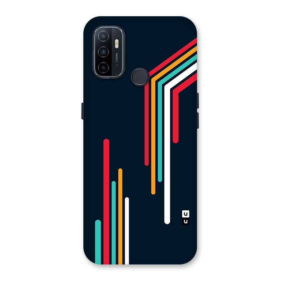 Retro Lines Minimal Stripes Back Case for Oppo A32