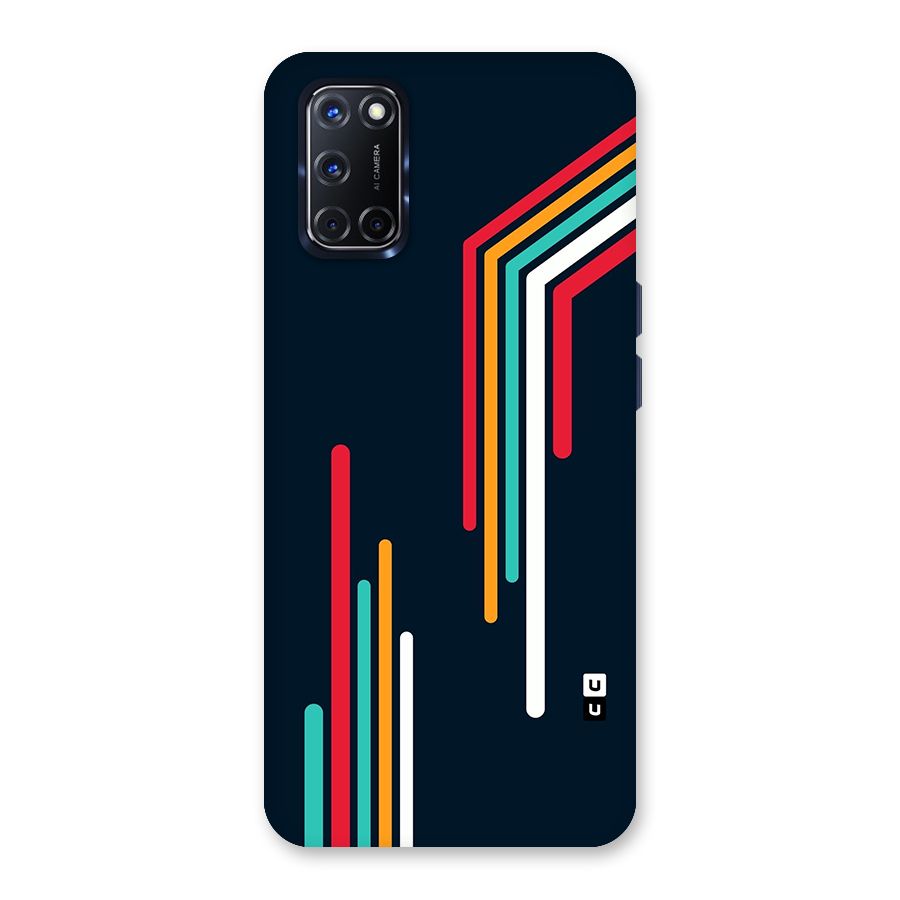 Retro Lines Minimal Stripes Back Case for Oppo A52