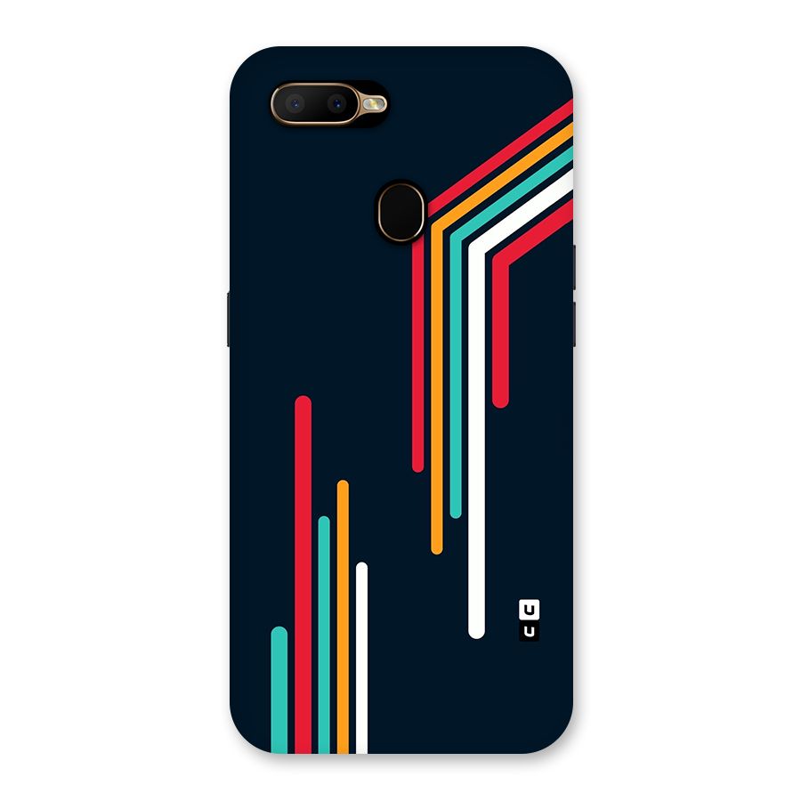Retro Lines Minimal Stripes Back Case for Oppo A5s