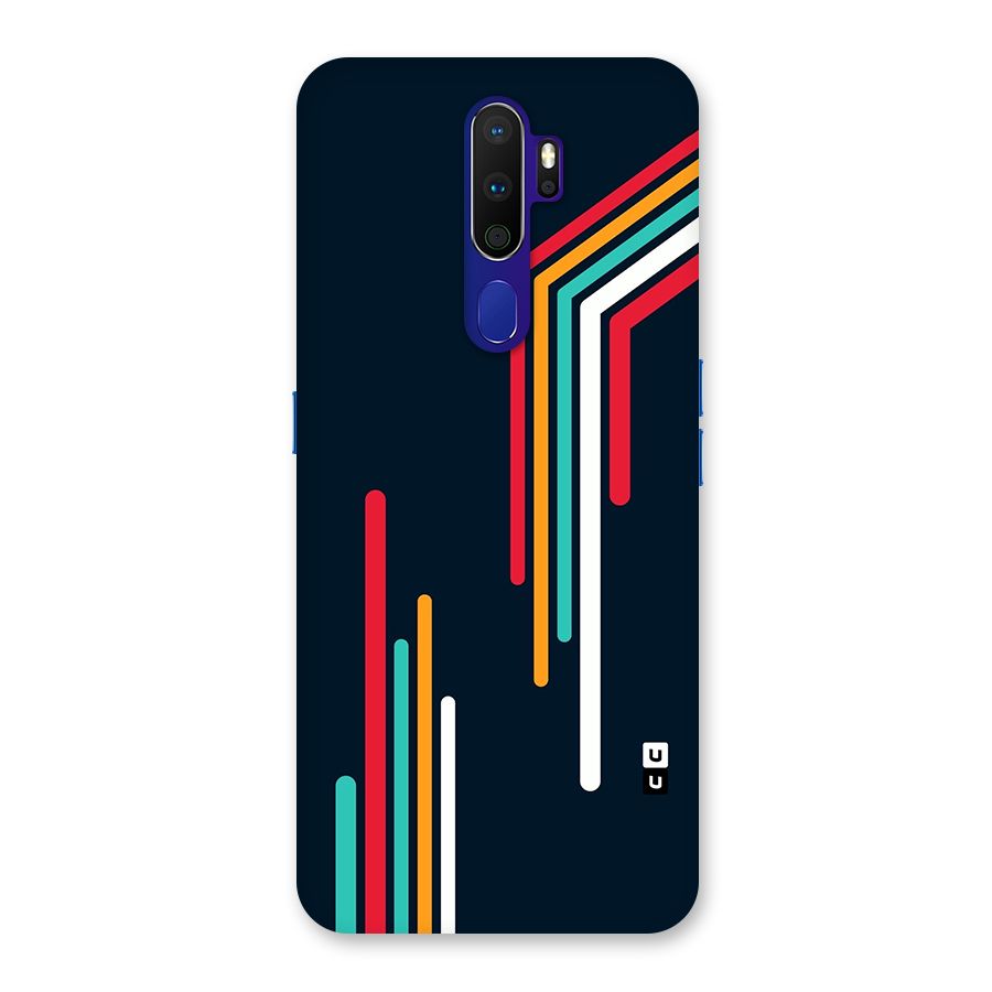 Retro Lines Minimal Stripes Back Case for Oppo A9 (2020)