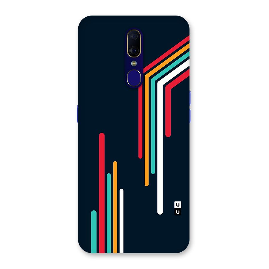 Retro Lines Minimal Stripes Back Case for Oppo F11