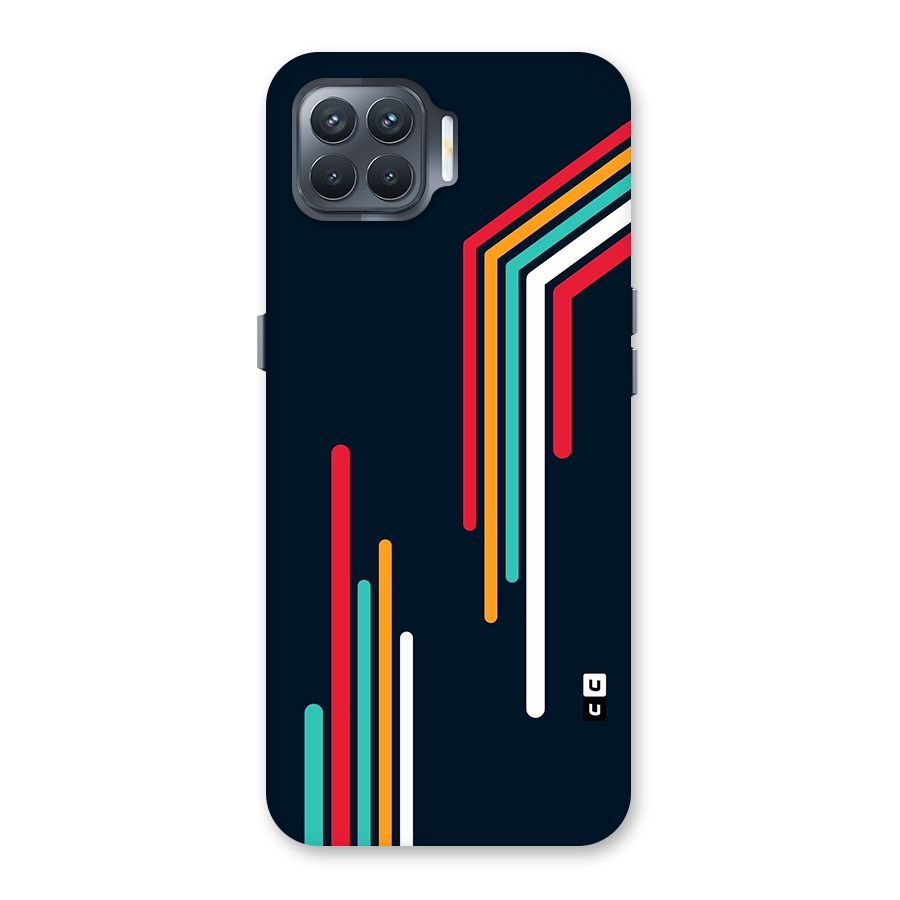 Retro Lines Minimal Stripes Back Case for Oppo F17 Pro