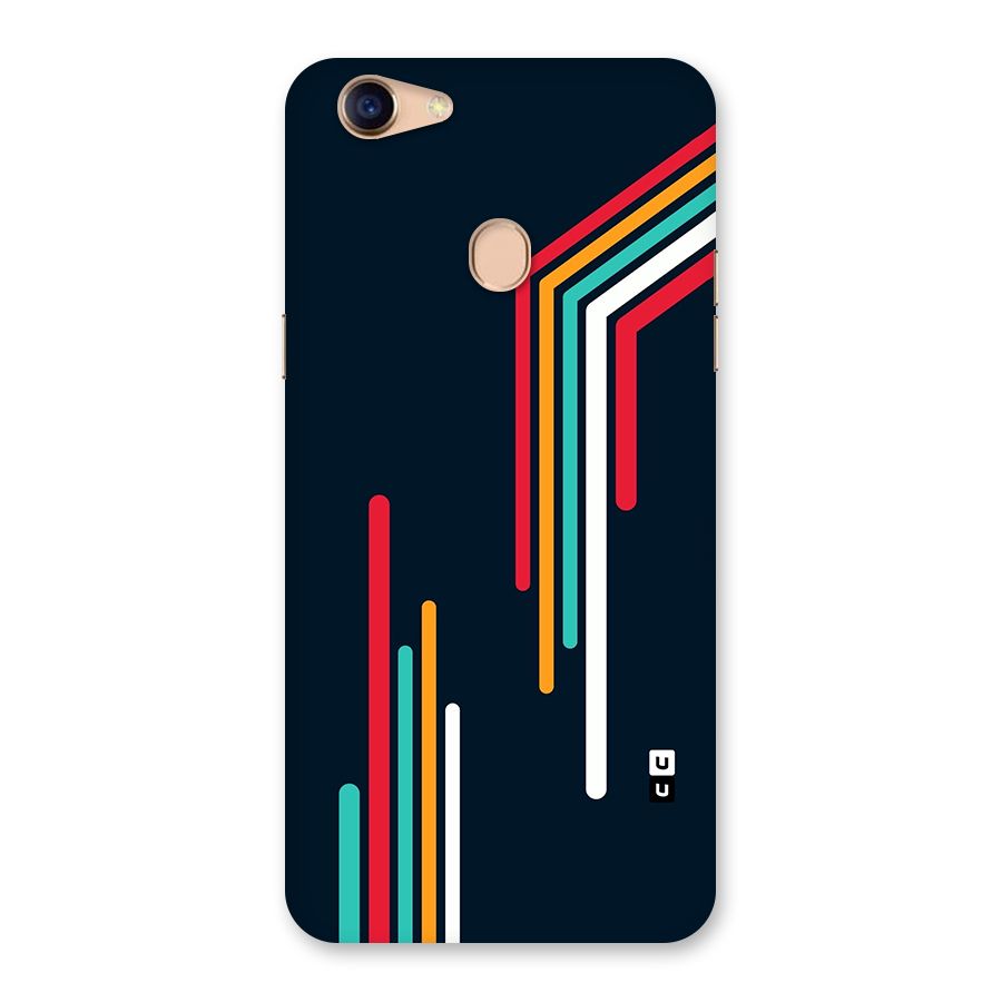 Retro Lines Minimal Stripes Back Case for Oppo F5 Youth