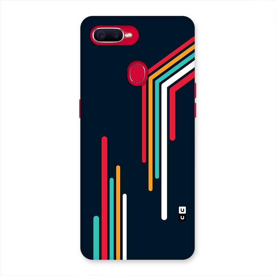 Retro Lines Minimal Stripes Back Case for Oppo F9 Pro