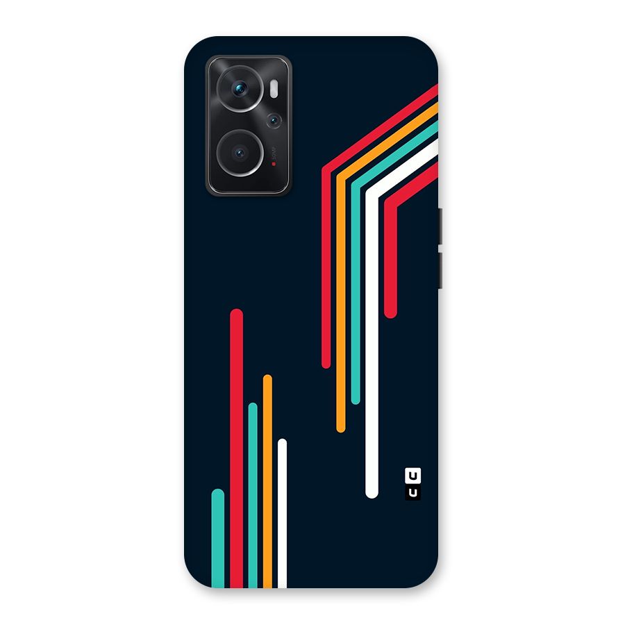 Retro Lines Minimal Stripes Back Case for Oppo K10 4G
